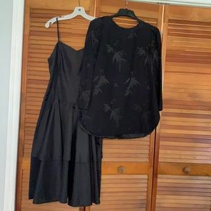 Seamstress made black dress and overlay jacket(10)